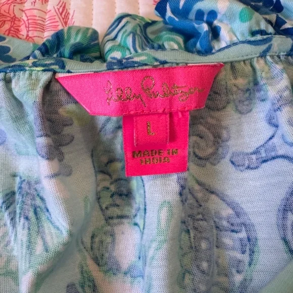 EUC Lilly Pulitzer Azlynn Ruffle Collar Dress, Size Large - Picture 2 of 11